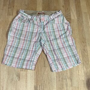 Y2K UNIONBAY Multicolor Plaid junior women’s Bermuda Shorts Size:9
